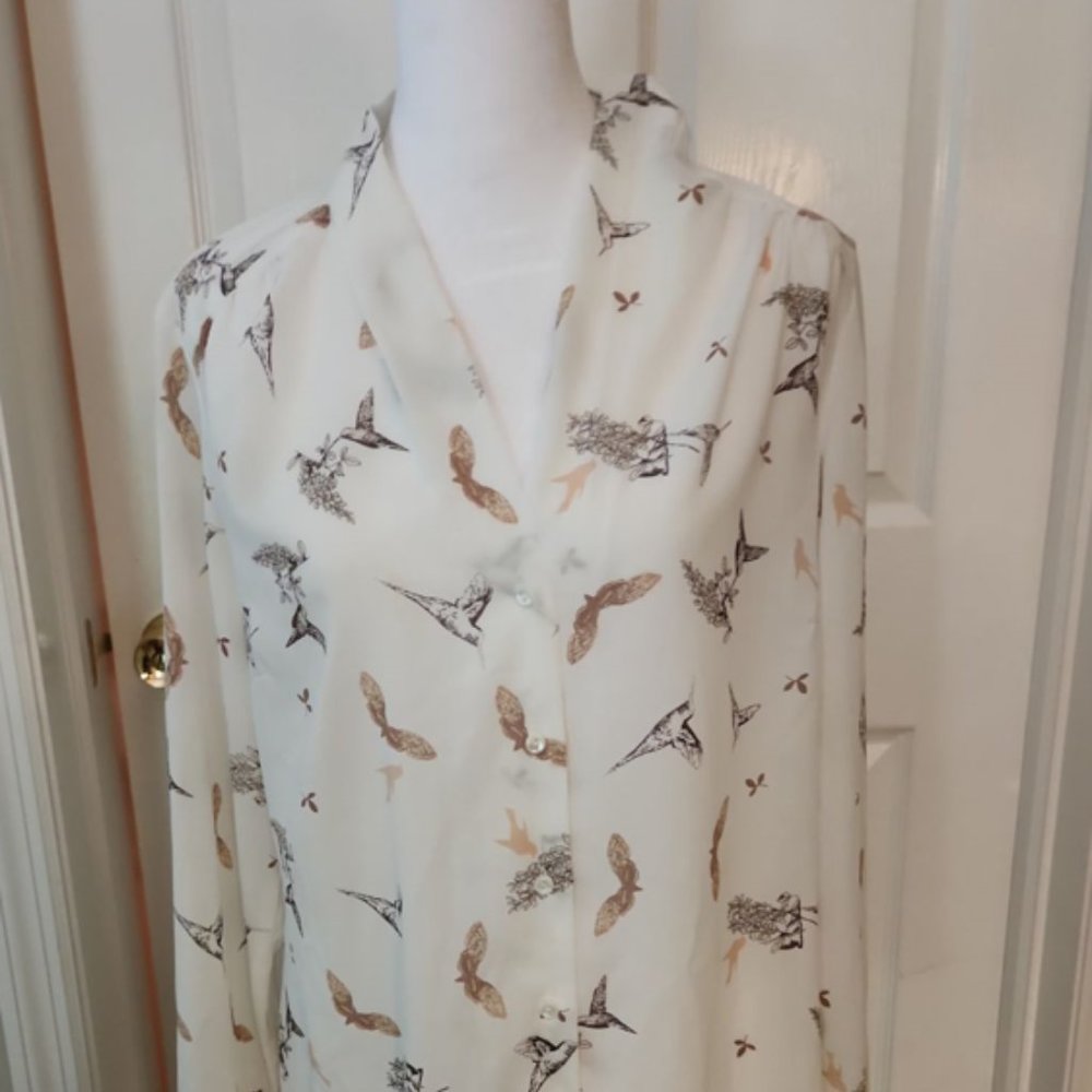 Long Sleeve Polyester Blouse